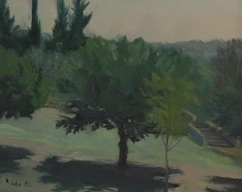 Impressions of Dolev Park 24, Jerusalem Region, Israel , Original Oil Painting.