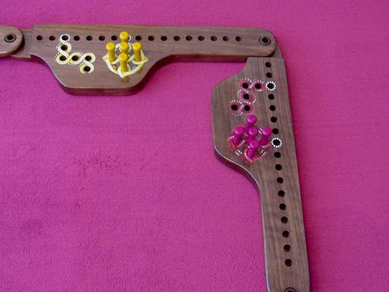 Pegs and Jokers 8 Walnut Artistic Etsy