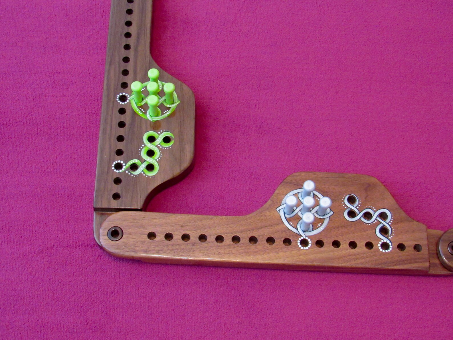 Pegs and Jokers 8 Walnut Artistic Etsy