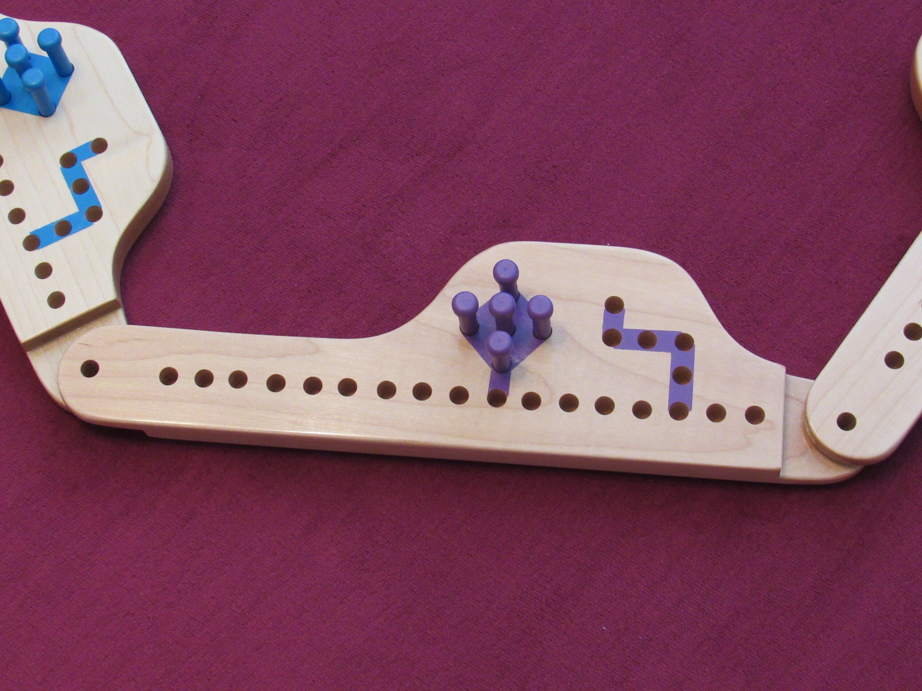 Pegs and Jokers W Tray 6 Players Maple Etsy