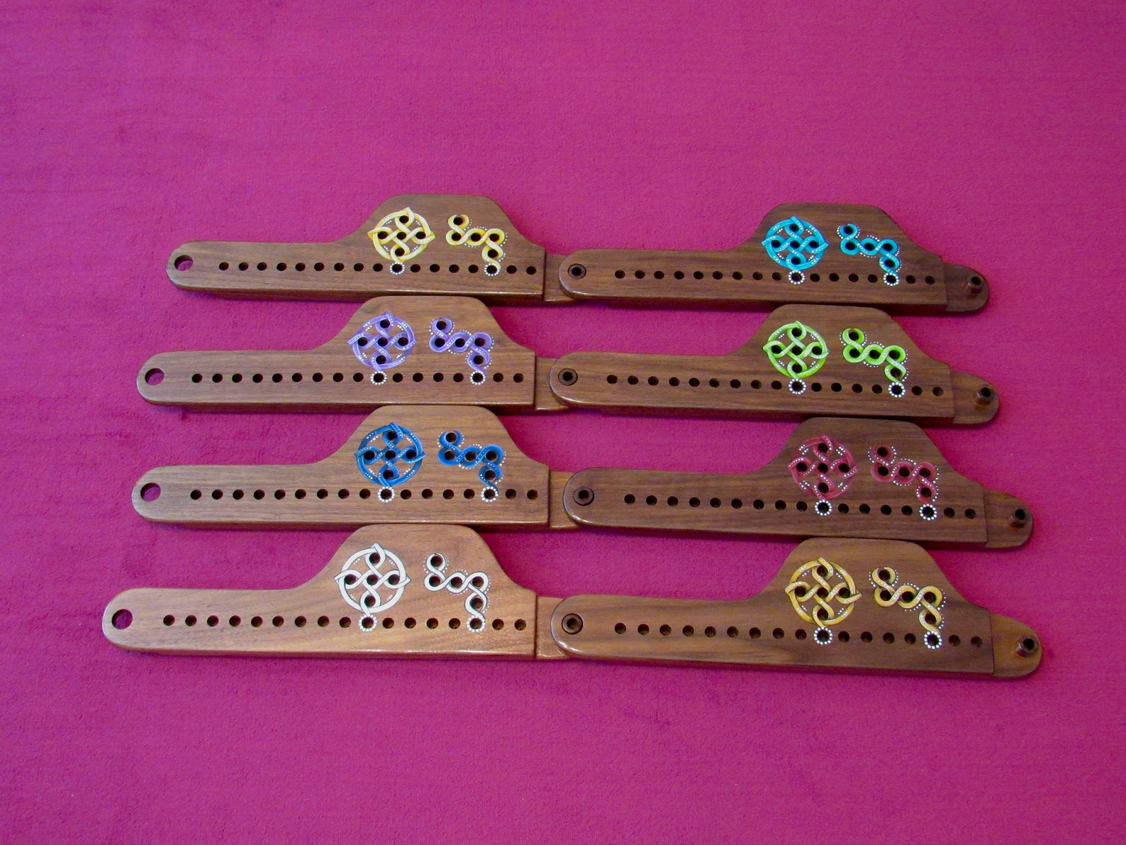 Pegs and Jokers 8 Walnut Artistic Etsy