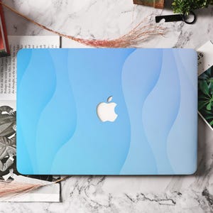 Abstract Wave Blue MacBook Case Cover for Air 13/15, Pro 13/14/16 Case Mac 16 15 14 13 11 Inch Laptop 2025 M4 M3 M2 A2681 A2338 A2337 Cover