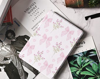 Coquette Bow Floral Kindle Case For Kindle Paperwhite 1/2/3, Kindle 2019/2022, Kindle Case 7" Paperwhite 2024, Kindle 10th/11th/12th Cover