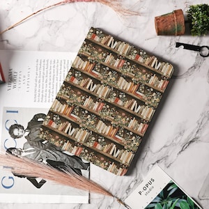 Funda con diseño floral de estantería para iPad Air 7, 6, 5 y 4, iPad Pro de 13&quot;, 12,9 y 11 pulgadas, funda para iPad Air y iPad Pro de 13, iPad 10, 9 y 8, funda para iPad Mini.