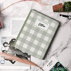 Funda personalizada para iPad con diseño de cuadros verdes para iPad Air 6, 5, 4, iPad Pro de 13, 12,9 y 11 pulgadas, funda para iPad Air, funda para iPad Pro, funda para iPad 10, 9 y 8, funda para iPad Mini