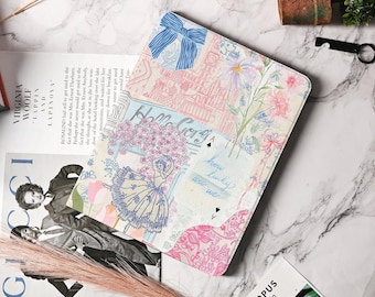 Cute Bow Collage Style iPad Case Cover for iPad Air 7 6 iPad Pro 13" 12.9" 11'' 10.2 Inch 2024 2022 iPad A16 iPad 10th Gen iPad Mini Case