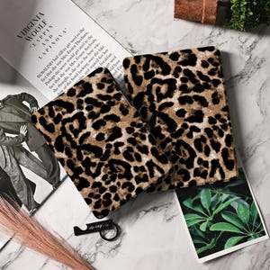 Brunt leopardmönster Kindle-skal för Kindle Paperwhite 1/2/3, Kindle 2019/2022, Kindle-skal 7" Paperwhite 2024, Kindle 10:e/11:e/12:e fodral