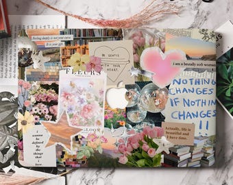 Collage Style MacBook Case Beautiful Life Cover for Macbook Air 13/15, Pro 13/14/16 Case Mac 16 15 14 13 11 Inch Laptop 2024 M1 M2 M3 Cover