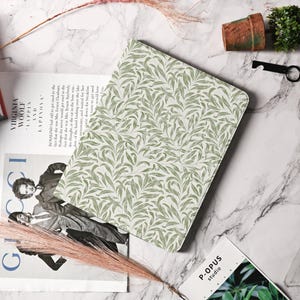Funda moderna William Morris para iPad Air 7, 6, iPad Pro de 13&quot;, 12,9&quot;, 11&quot; y 10,2 pulgadas, iPad A16, iPad 10, iPad Pro de 13 pulgadas (2024 y 2022), iPad Mini.