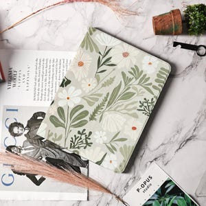 Funda floral con diseño retro de flores para iPad Air 7, 6, 2025, iPad Pro de 13&quot;, 12,9&quot;, 11&quot; y 10,2 pulgadas, iPad A16, iPad 10, iPad Pro 2024, 2022 y iPad Mini 6.