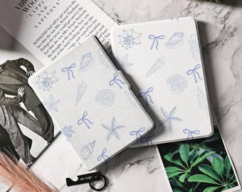Seashell Bow Decor Kindle Case Cover For Kindle Paperwhite 1/2/3, Kindle 2019/2022, Kindle Case 7" Colorsoft 2024 Case, Kindle 11th Cover