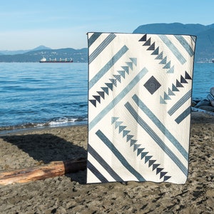 Heading Home Quilt Pattern - Motif de couette moderne - Motif de couette contemporain - Heading Home Quilt Pattern