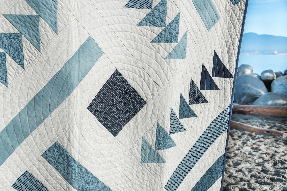 Modern Quilt Kit Contemporary Quilt Kit Heading Home Quilt Etsy