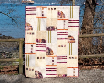 Warehouse District Quilt Kit, Contemporary quilt kit, Modern quilt kit, Beginner quilt kit