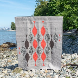 Flow, Contemporary Quilt Kit - Modern Quilt Kit, Throw Quilt Kit