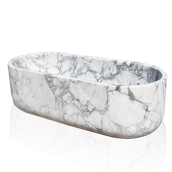 Calacatta Luxe Marble Bathtub Home Decor | Light | Marble | Handicraft | Living Room | Bedroom | Lamps | Objects | Bathroom | Mirror