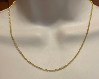 Gold Rolo Chain in your Choice of Length and Clasp Made to Order Gold Plated 2mm Soldered Link Rolo Chain