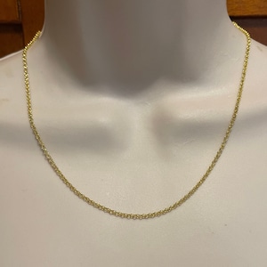 Gold Rolo Chain in your Choice of Length and Clasp Made to Order Gold Plated 2mm Soldered Link Rolo Chain
