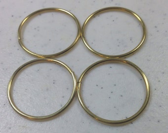 Jumbo 14 Gauge Brass Open Jump Rings, Handmade from Solid Jeweler's Brass, 25.4mm/1 Inch Jump Rings, Custom Made