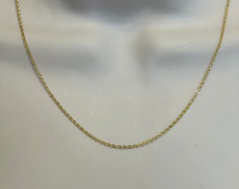 Gold Minimalist Chain in your Choice of Length and Clasp Made to Order Gold Plated 1mm Soldered Chain