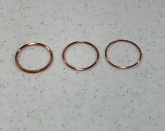 Jumbo 14 16 or 18 Gauge Square Copper Wire Open Jump Rings Handmade Solid Copper 25.4mm/1 Inch Jump Rings Custom Made