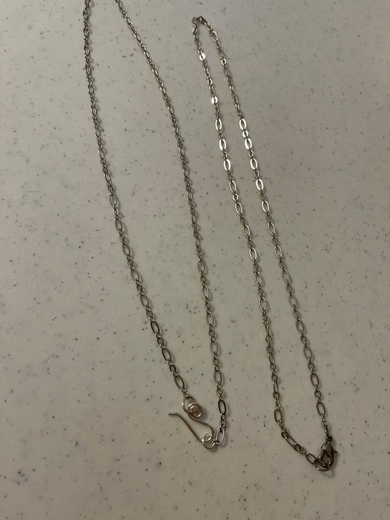 Long Silver Chain Available in 10 Lengths Adjustable Chain Minimalist Silver Chain with your choice of clasp Made to Order image 3