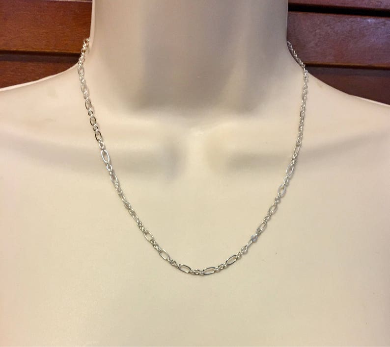 Long Silver Chain Available in 10 Lengths Adjustable Chain Minimalist Silver Chain with your choice of clasp Made to Order image 6