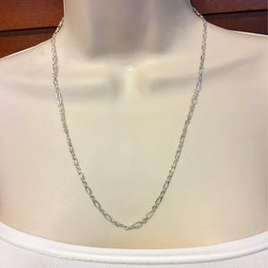 Long Silver Chain Available in 10 Lengths Adjustable Chain Minimalist Silver Chain with your choice of clasp Made to Order image 2