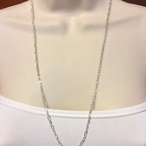 Long Silver Chain Available in 10 Lengths Adjustable Chain Minimalist Silver Chain with your choice of clasp Made to Order image 9