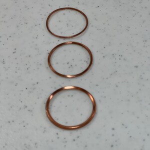 Jumbo 14 16 or 18 Gauge Square Copper Wire Open Jump Rings Handmade Solid Copper 25.4mm/1 Inch Jump Rings Custom Made image 4