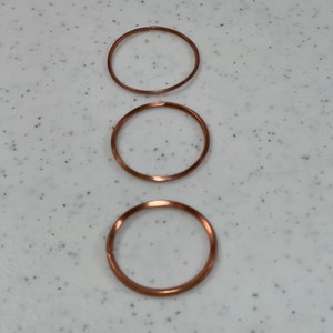 Jumbo 14 16 or 18 Gauge Square Copper Wire Open Jump Rings Handmade Solid Copper 25.4mm/1 Inch Jump Rings Custom Made image 3