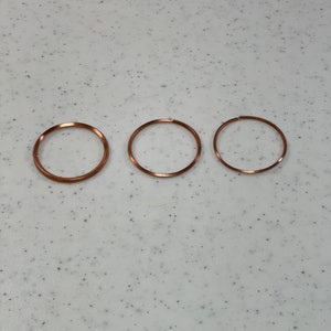 Jumbo 14 16 or 18 Gauge Square Copper Wire Open Jump Rings Handmade Solid Copper 25.4mm/1 Inch Jump Rings Custom Made image 2