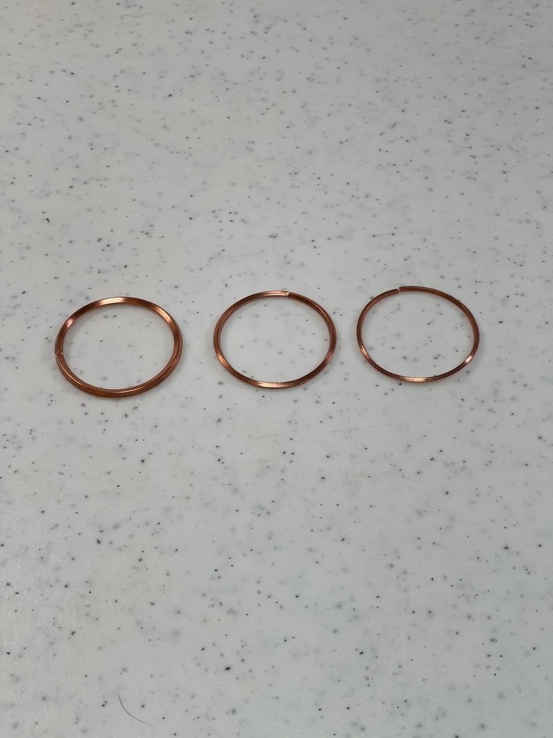 Jumbo 14 16 or 18 Gauge Square Copper Wire Open Jump Rings Handmade Solid Copper 25.4mm/1 Inch Jump Rings Custom Made image 2