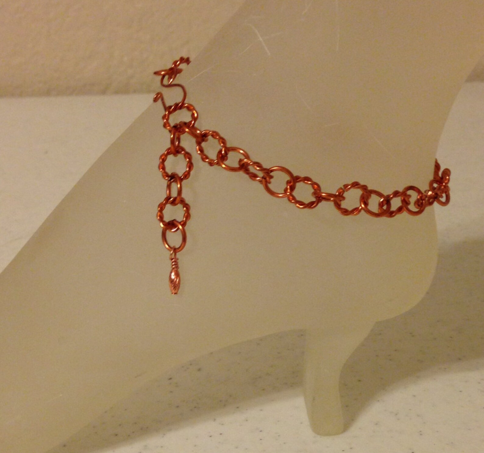 Natural Copper Ankle Bracelet Handmade Copper Anklet With Optional