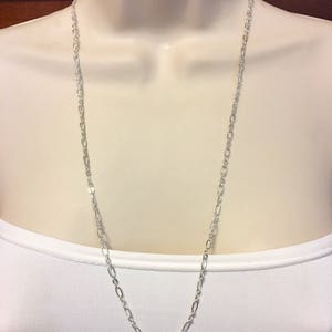 Long Silver Chain Available in 10 Lengths Adjustable Chain Minimalist Silver Chain with your choice of clasp Made to Order image 4