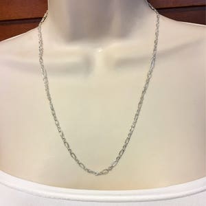 Long Silver Chain Available in 10 Lengths Adjustable Chain Minimalist Silver Chain with your choice of clasp Made to Order image 10
