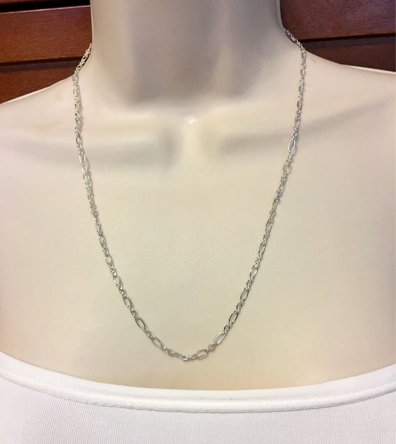 Long Silver Chain Available in 10 Lengths Adjustable Chain Minimalist Silver Chain with your choice of clasp Made to Order image 10