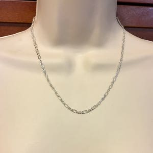 Long Silver Chain Available in 10 Lengths Adjustable Chain Minimalist Silver Chain with your choice of clasp Made to Order image 1