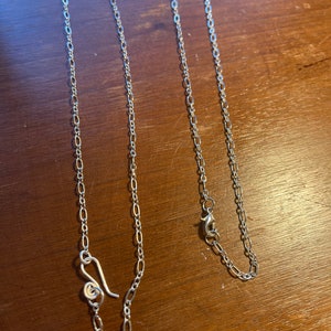 Long Silver Chain Available in 10 Lengths Adjustable Chain Minimalist Silver Chain with your choice of clasp Made to Order image 7