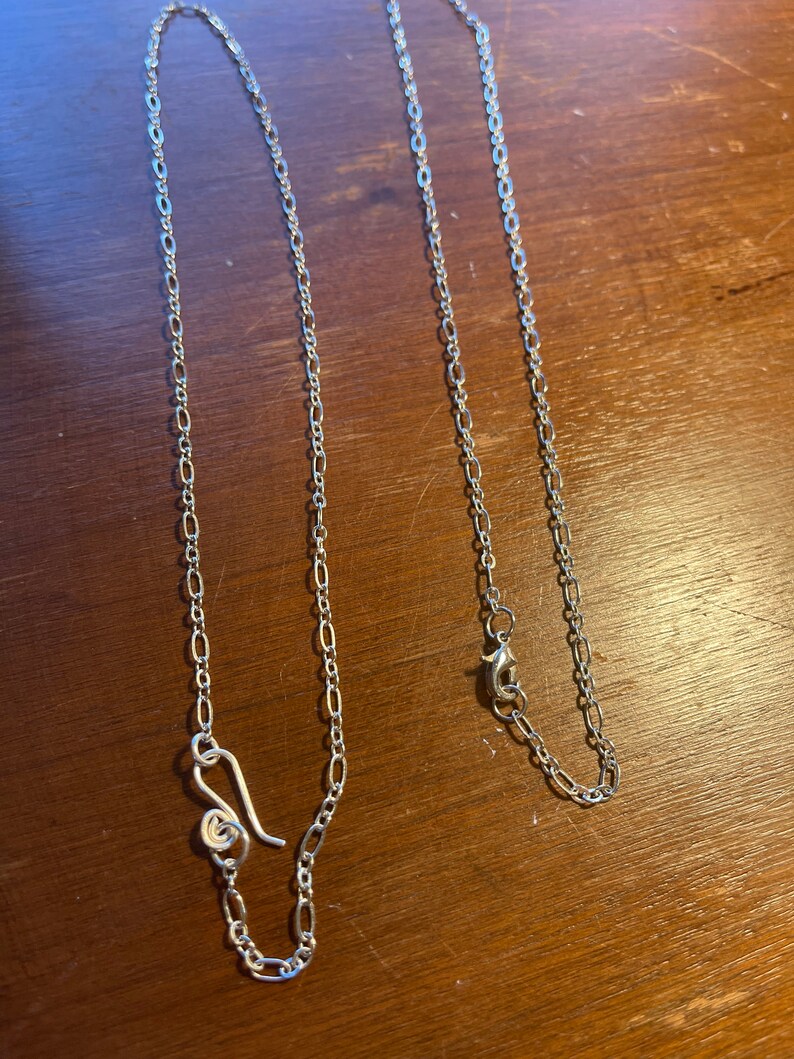 Long Silver Chain Available in 10 Lengths Adjustable Chain Minimalist Silver Chain with your choice of clasp Made to Order image 7