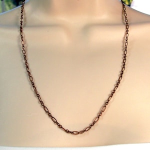 24 inch Antiqued Copper Chain - Antiqued Copper Rolo Chain - Copper Chain - 4mm Antique Copper Necklace Chain - Sweet Water Silver