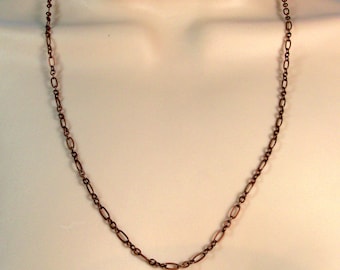 Long Antique Copper Chain 16 Inch 17 Inch 18 Inch 20 Inch 22 Inch 24 Inch 27 Inch 30 Inch 32 Inch 37 Inch Adjustable with choice of clasp