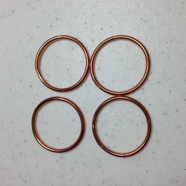 Jumbo 12 14 or 16 Gauge Copper Open Jump Rings Handmade Solid Copper 25.4mm/1 Inch Jump Rings Custom Made