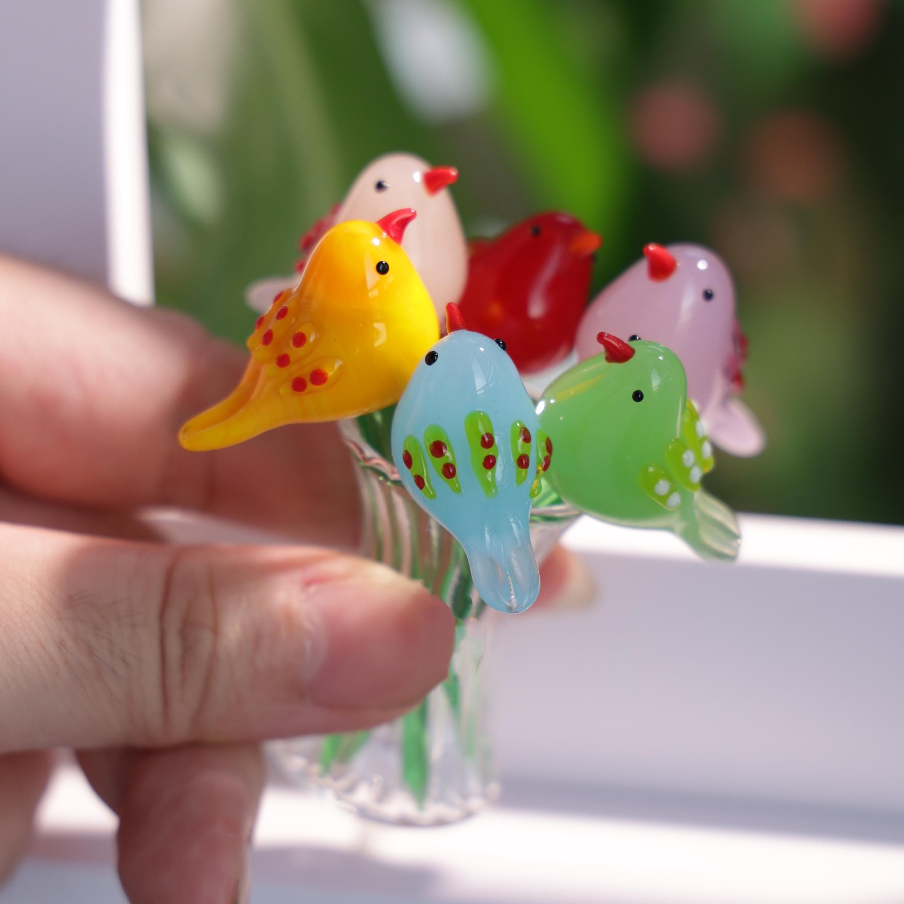 ガラスの鳥の置物 - Etsy 日本