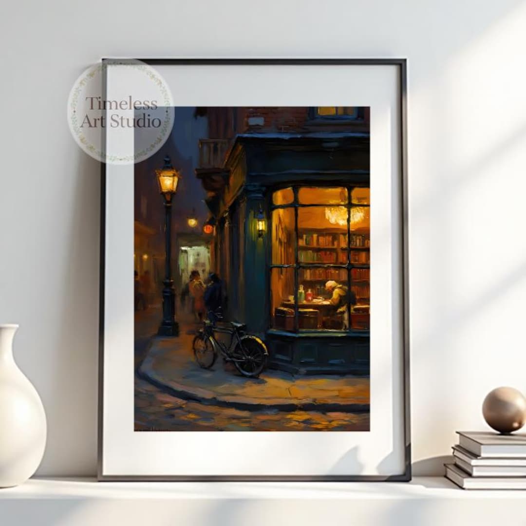 Edward Hopper Print Vintage Bookstore Painting Hopper inspired Art edward-hopper-print-vintage-bookstore-painting-hopper-inspired-art