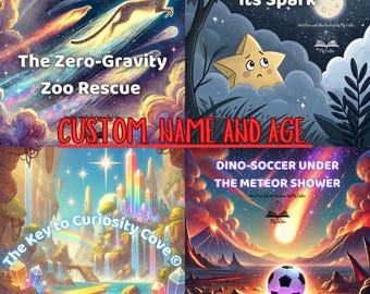Personalized Kids Storybook Bundle 4 Custom Adventure Books with Name Age Customizable Characters Fun & Educational gift for kids boy girl