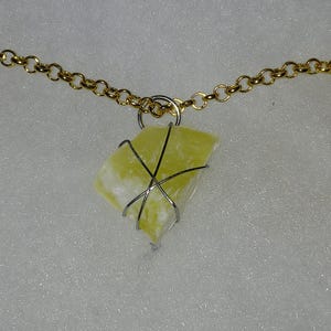 Yellow Stone Pendant Necklace