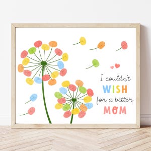 Ich könnte mir keine bessere Mutter wünschen Muttertag Handwerk - Digitaler Download, Muttertag Handabdruck Kunst, Muttertag Handwerk, DIY Geschenk für Mutter