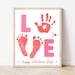 Valentine LOVE Handprint Footprint Craft - Digital Download, Valentine ...