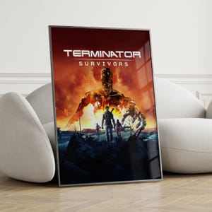 Terminator Poster - Gaming Poster - Video Game Wall Art - Retro Game Poster - Game Room Wall Art - Gamer Wall Decor - Printable Gaming Art